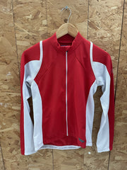Shimano Cycling Jersey Red White Long Sleeve Full Zip Women's Size M