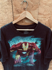 Vintage Y2K faded grungy Iron Man Marvel comic print souvenir t-shirt size XXL