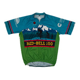 Pactimo Red-Bell 100 Cycling Jersey Short Sleeve Blue Green Size S
