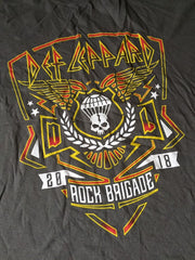Music merch band t-shirt Def Leppard rock brigade tour dates 2018 size XXL