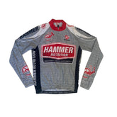 Vintage Y2K Italian made MTB race souvenir Hammer grey red race jersey Vuelta Italia Tour de France