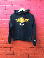 Vintage 90s Green Bay Packers USA Green yellow hoodie size small