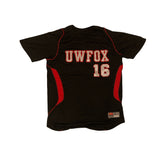 Vintage USA NFL college UWFOX football jersey black red white size large by Nike