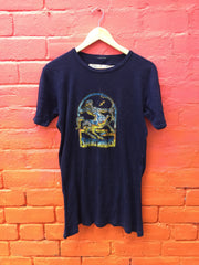 Vintage 80s navy blue quirky Sagitarius t-shirt size medium
