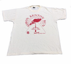 Vintage 90s USA Souvenir beige Simon Kenton Run Urbana Ohio t shirt size XL