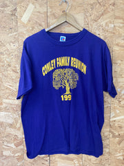 Vintage 90s Conley Family Reunion Together in Love - Monroe LA USA souvenir quirky purple yellow t-shirt size large