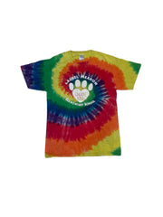 Vintage 90s 'Choose Kind' Laurel Meadow Elementary School USA rainbow tie dye souvenir festival t-shirt size small