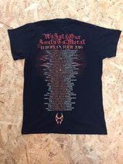 Music merch Soulfly 2016 tour band t-shirt with dates on back size small