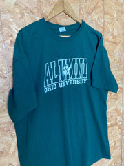 Vintage Y2K dark green Ohio University Alumni football basketball team USA college sports t-shirt size XL