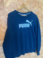 Vintage Y2K Puma spell out logo black sweater size small oversized fit