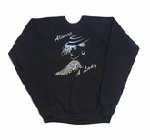 Vintage 90s black ‘Always a lady’ USA souvenir quirky theatre crew neck sweater size XL