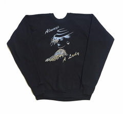 Vintage 90s black ‘Always a lady’ USA souvenir quirky theatre crew neck sweater size XL