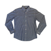 Vintage Ben Sherman black white gingham check long sleeve Mod skinhead retro punk shirt size small