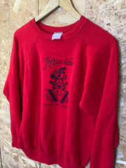 Vintage 90s The Nutcracker Dakota Dance Association red crew neck theatre sweater size medium