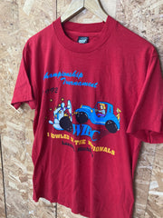 Vintage 90s WIBC 92’ Michigan Bowling Nationals USA red souvenir t-shirt size large