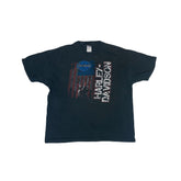 Vintage 90 Harley Davidson Anaheim California souvenir black t-shirt size XL