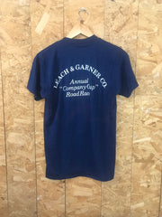 Vintage 80s L&G annual company road race USA navy blue single stitch souvenir t-shirt size medium