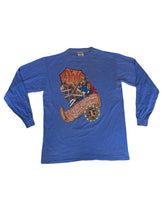 Vintage 96' Ohio Renaissance Festival souvenir USA cornflower blue distressed long sleeve t-shirt size large