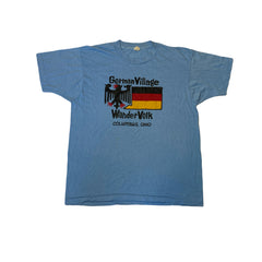 Vintage 90s blue German Village Columbus Ohio souvenir single t-shirt size XL