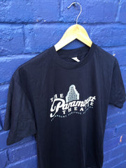 Vintage 80s Paramount theatre foundation black theatre t shirt size large