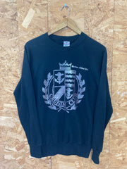 Vintage 90s black & silver Mackinac Island Michigan cruising club USA souvenir crew neck sweater size small