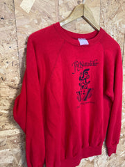 Vintage 90s The Nutcracker Dakota Dance Association red crew neck theatre sweater size medium