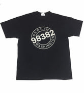 Vintage 90s Sequim Washington 38382 USA souvenir black t shirt size large