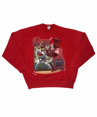 Vintage 97 USA St Louis Cardinals Mark McGuire red crew neck sweater size XXL