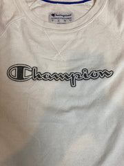 Vintage 90s Champion embroidered white grey sweater size small
