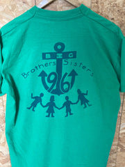 Vintage 90s green Class of 96' Big Brother & Sister quirky souvenir dance rave style USA t-shirt size large