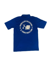 Vintage 90s Quirky Hawaiian Dredging & Construction Co souvenir USA blue polo collared t-shirt size large