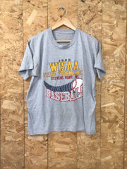 Vintage 91 Wisconsin inter scholastic athletics association baseball tournament grey marl t-shirt size large
