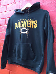 Vintage 90s Green Bay Packers USA Green yellow hoodie size small