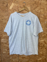 Vintage 90s quirky Misfeldt, stark, Richie & wickstrom attorney softball USA souvenir light grey t-shirt size XL