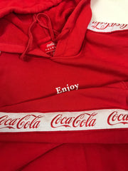 Vintage 90s USA red Coca Cola promotional hoodie size small