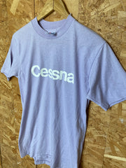Vintage 90s Cessna promo souvenir pink lilac t-shirt size medium by Hanes