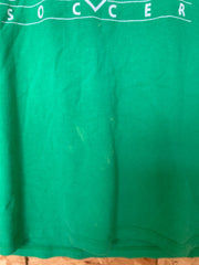 Vintage 90s green & white Galloway CTAA high school soccer team souvenir USA t-shirt size medium