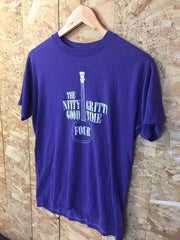 Vintage 80s Nitty Gritty Good Time Four band purple quirky USA souvenir t-shirt size large