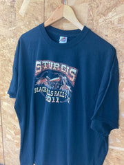 Vintage 00s Sturgis Blackhills Rally metal biker gang t shirt size XXL