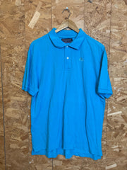 Vintage Y2K Kappa electric blue minimal polo t-shirt size XXL