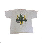 Vintage 90s John Deere tractors diagram farmers USA souvenir grey marl t-shirt size XL