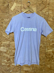 Vintage 90s Cessna promo souvenir pink lilac t-shirt size medium by Hanes