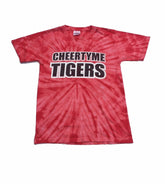 Vintage 90s tie dye red pink Cheertyme Tigers USA college psychedelic rave t-shirt size small