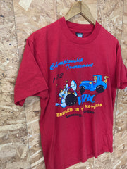 Vintage 90s WIBC 92’ Michigan Bowling Nationals USA red souvenir t-shirt size large