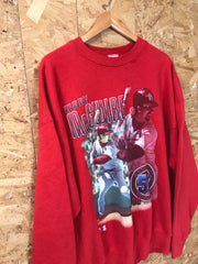Vintage 97 USA St Louis Cardinals Mark McGuire red crew neck sweater size XXL