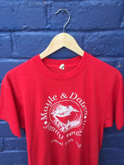 Vintage 90s Mayle & Dalton Family reunion 91’ USA funny quirky red t-shirt size large