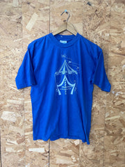 Vintage 90s St Frances Cabrini Annual Bazaar purple quirky USA souvenir t-shirt size medium