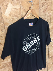 Vintage 90s Sequim Washington 38382 USA souvenir black t shirt size large