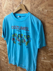 Vintage 80s Cozumel Mexico blue single stitch souvenir t-shirt size large