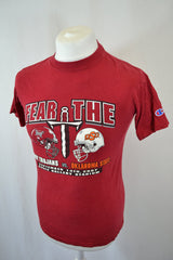 Vintage Y2K Troy trojans vs Oklahoma state USA souvenir red t shirt size small by champion